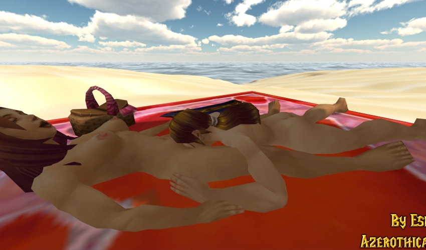 Fae & Harlequina - Lesbian Beach Fun - 02